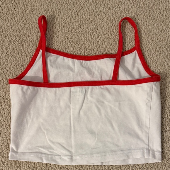 Pacsun Playboy White and Red Bunny Cropped Tank Top - Picture 2 of 3